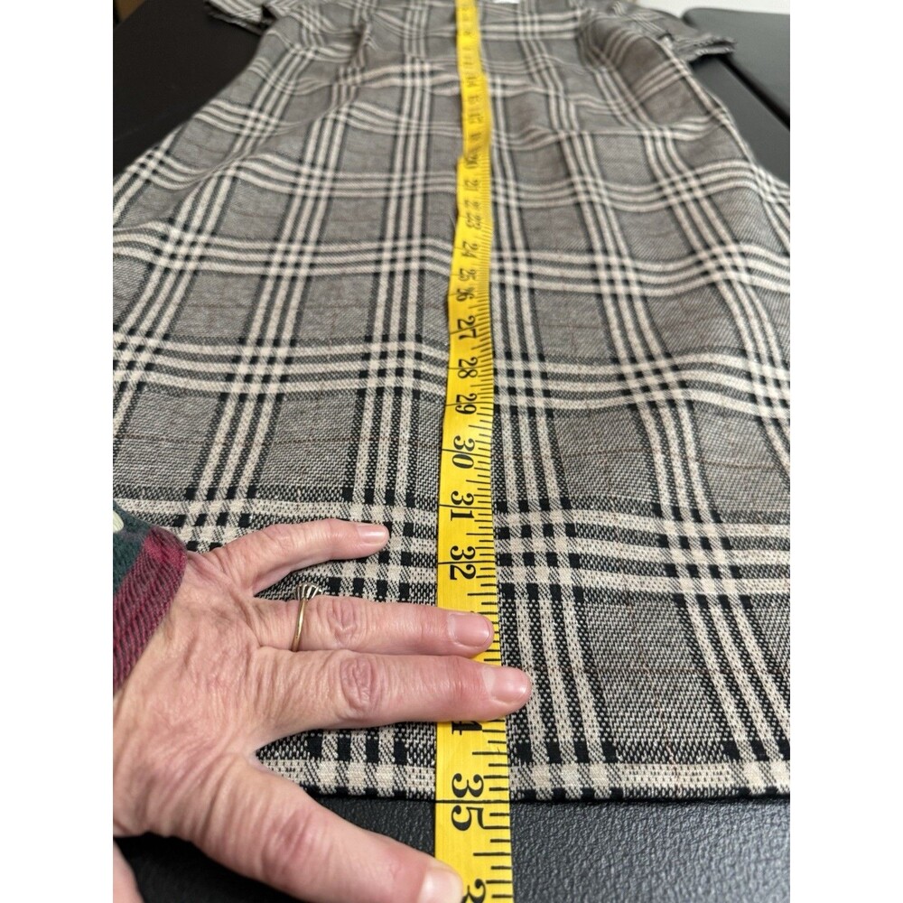 NWT Calvin Klein Elegant Plaid A- Line Shift Dress Elegant Chic Size 2 - Picture 11 of 11